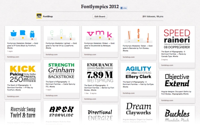 athletic design inspiration on our Fontlympics 2012 Pinterest board
